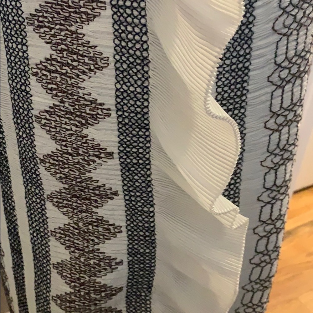 Tory Burch White Side Ruffle Midi Shirt NWT - Picture 6 of 11